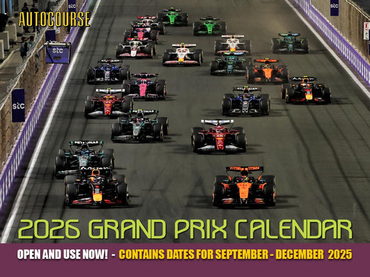 2026 Autocourse Grand Prix Wall Calendar
