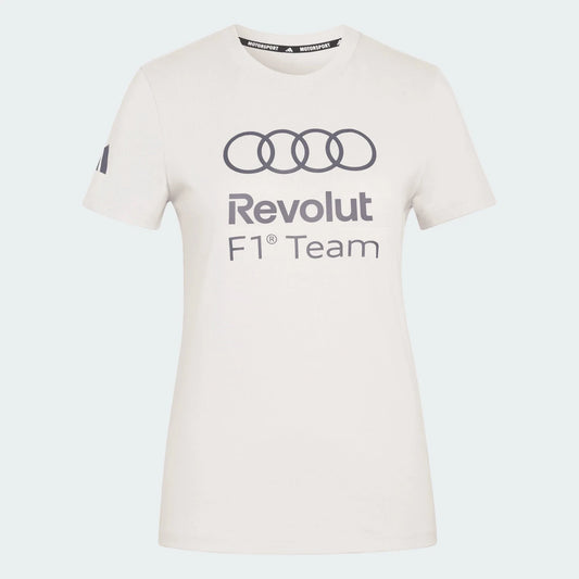 Audi F1 Team Ladies DNA Tee Shirt White //speedgear.com/cdn/shop/files/AD6630.webp?v=1772715717