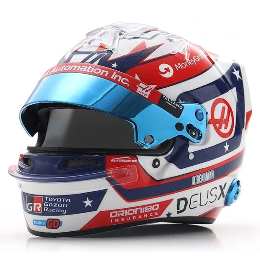 2025 MoneyGram Haas F1 Ollie Bearman USGP 1:5th Scale Helmet //speedgear.com/cdn/shop/files/AH6905-3.webp?v=1785341290