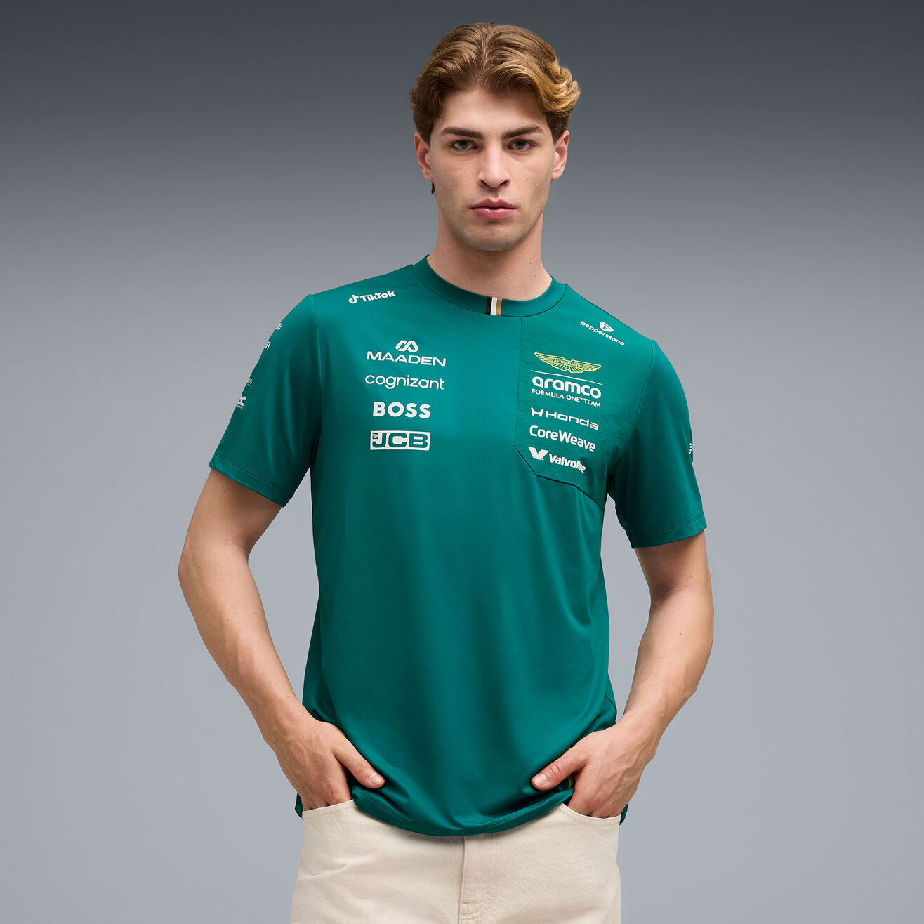 Aston Martin F1 Replica Stroll #18 Tee Shirt 2026 Green