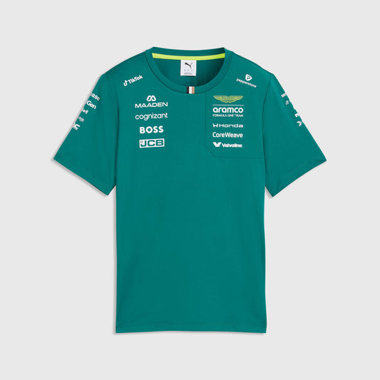Aston Martin F1 Ladies Team Tee Shirt 2026 Green //speedgear.com/cdn/shop/files/AS6630.jpg?v=1776702306