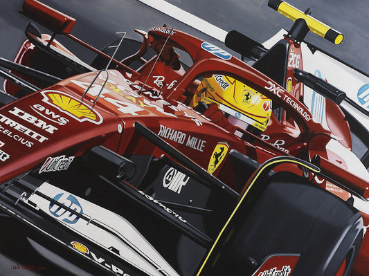 Lewis Hamilton Ferrari SF25 Red Alert 2025 Giclee