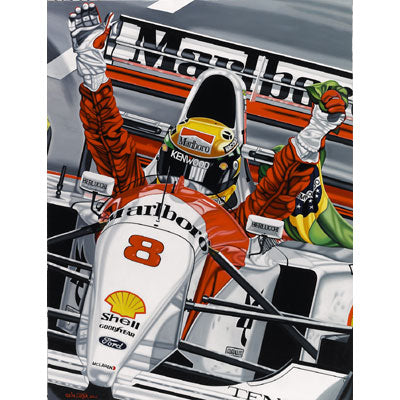 Ayrton Senna Last Victory Lithograph – Speedgear