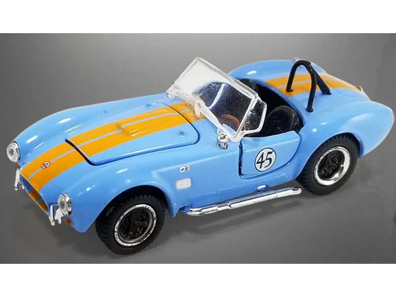 1:64th Shelby Cobra 427 S/C #45 Blue with Orange Stripes
