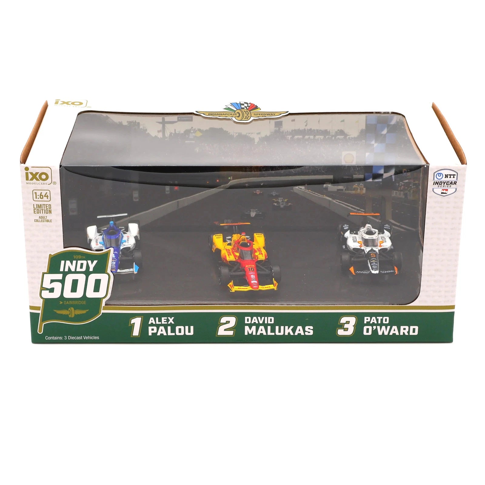 1:64 Indianapolis 500 Podium 3-Car Set 2025 – Speedgear