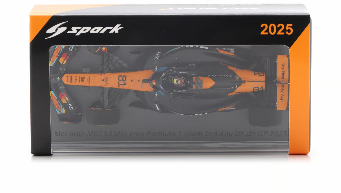 1:43rd McLaren MCL39 Oscar Piastri #81 Abu Dhabi GP 2025