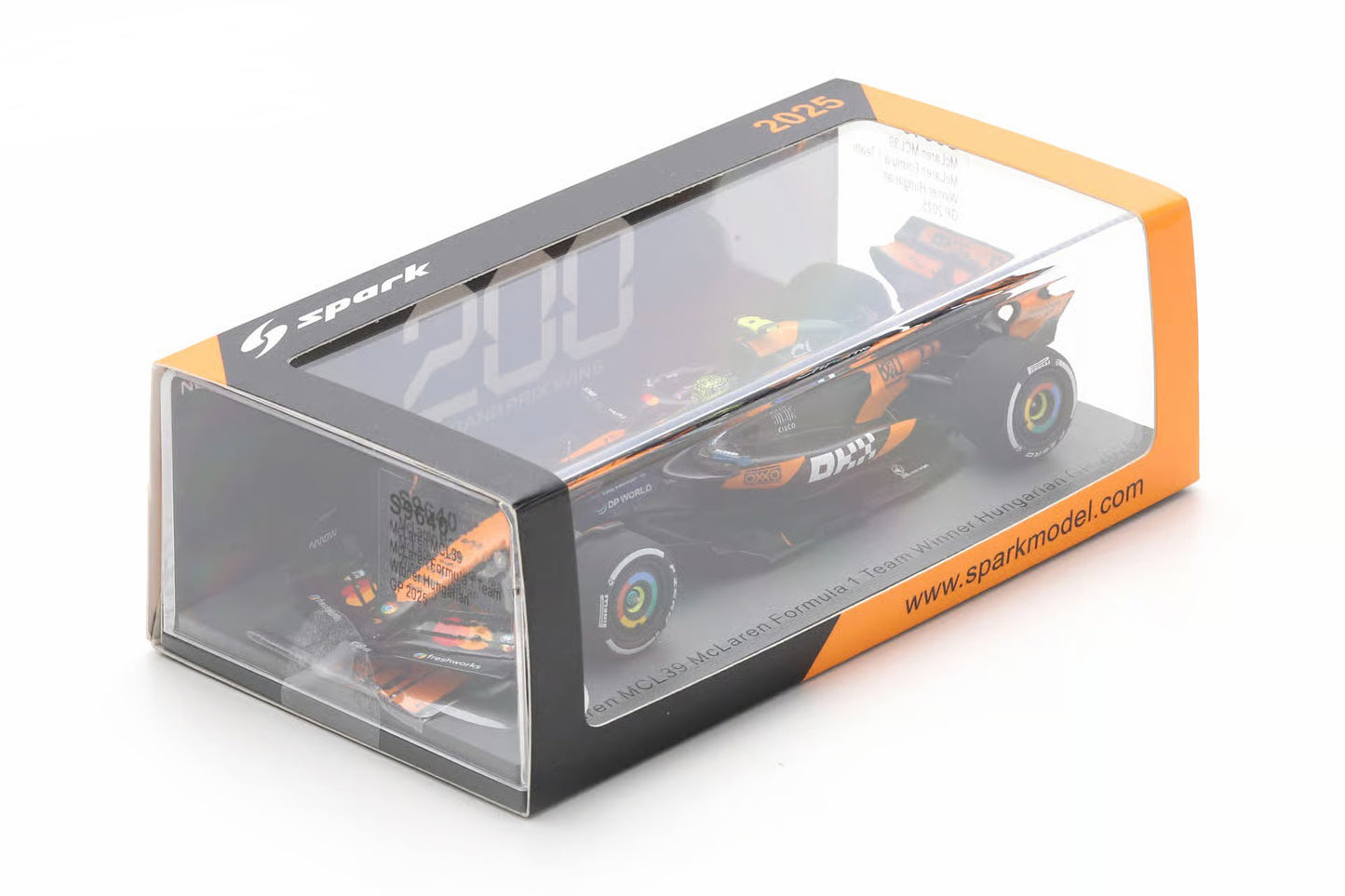 1:43rd McLaren MCL39 Lando Norris Hungary GP 200th Team Win 2025