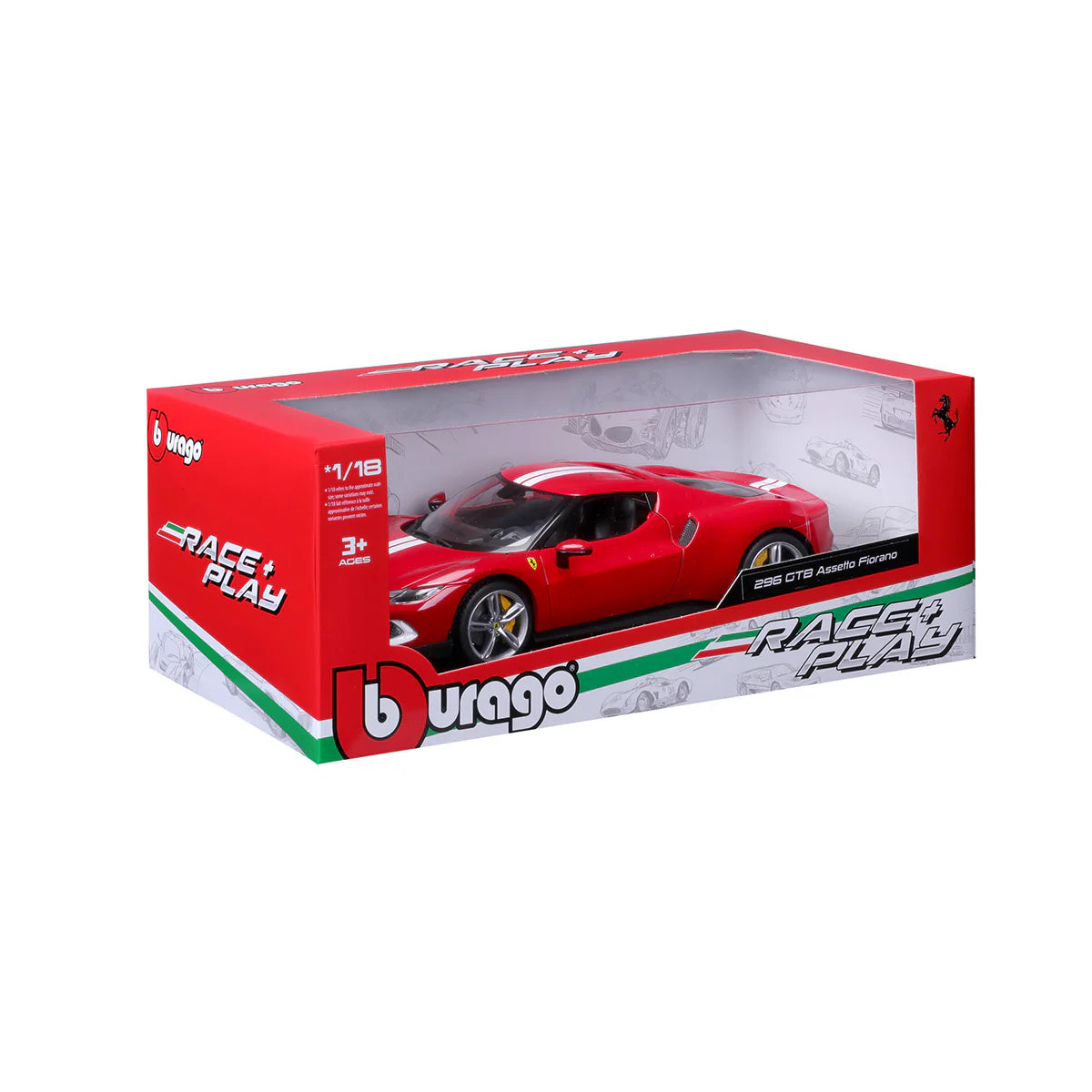 1:18th Ferrari 296 GTB Assetto Fiorano Red