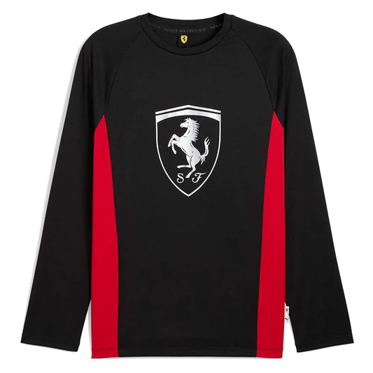 Puma Ferrari Long Sleeve Shield Tee Black