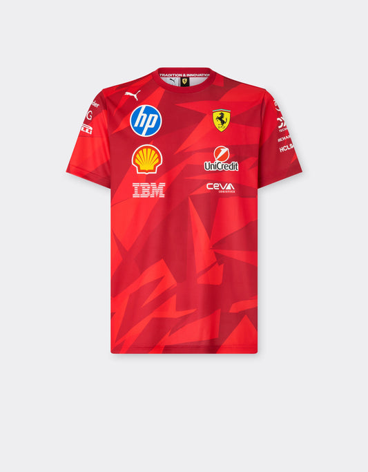 Scuderia Ferrari F1 Las Vegas Team Tee Shirt Red
