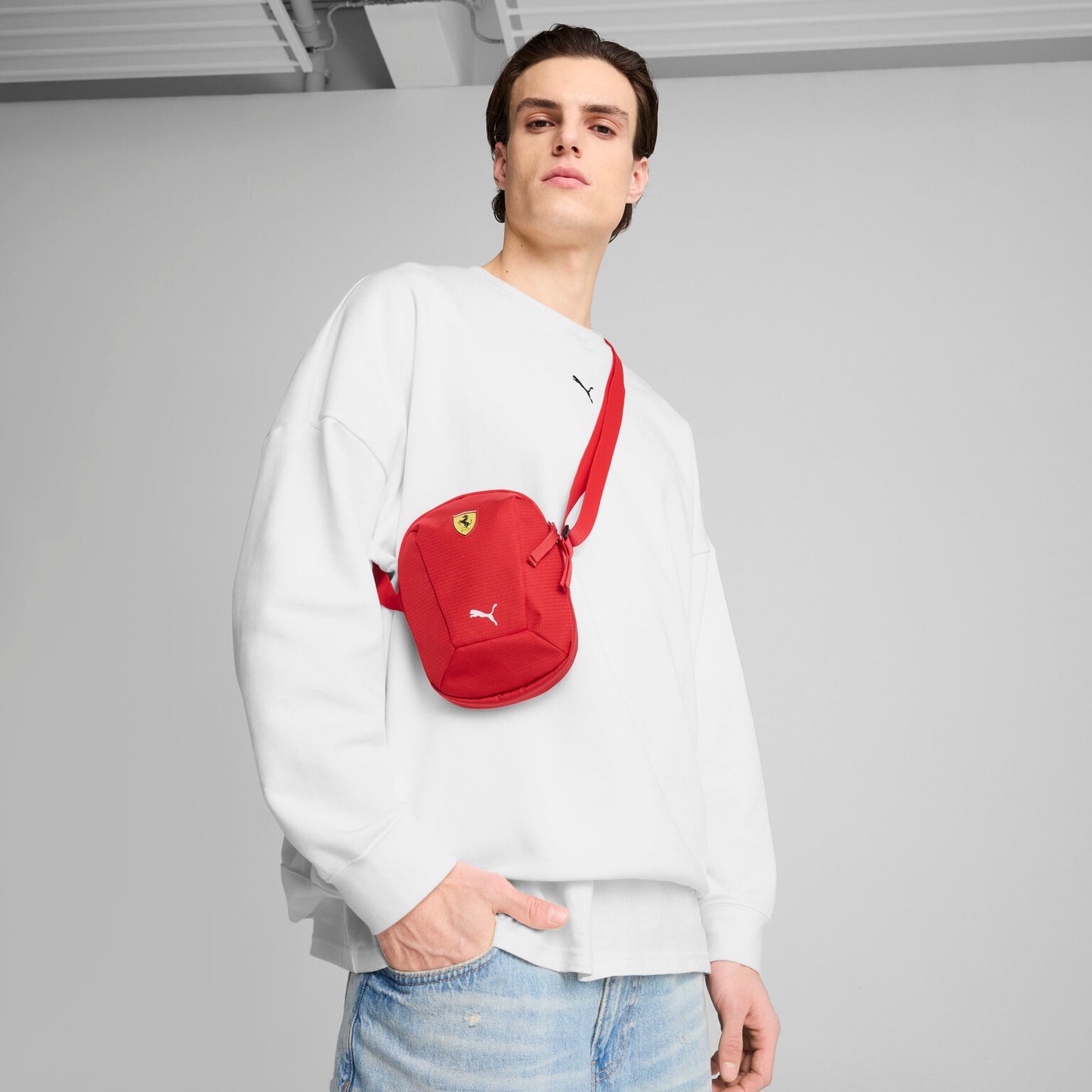 Scuderia Ferrari Race Shoulder Bag Red