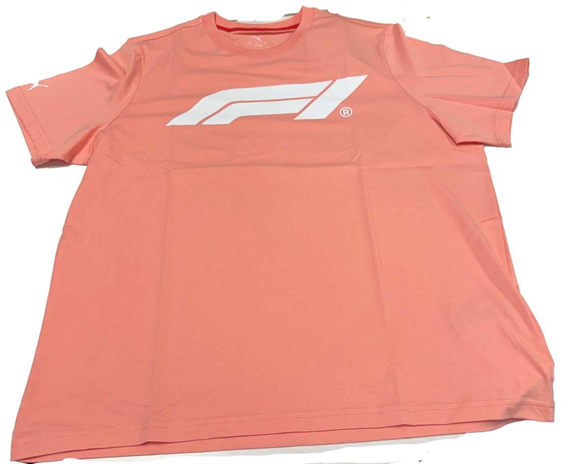 Puma x F1 ESS Logo Tee Pink Fruit