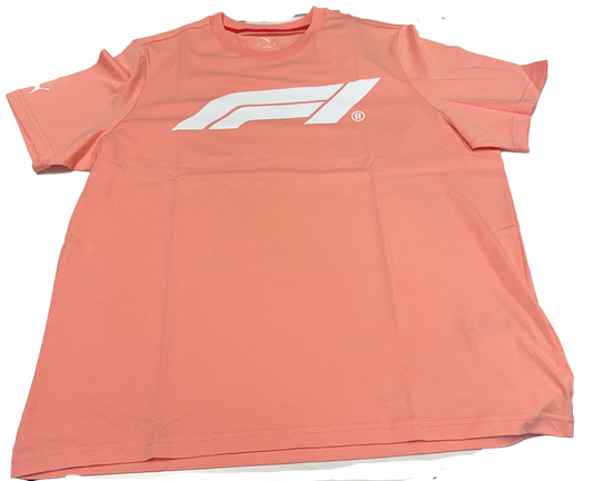 Puma x F1 ESS Logo Tee Pink Fruit