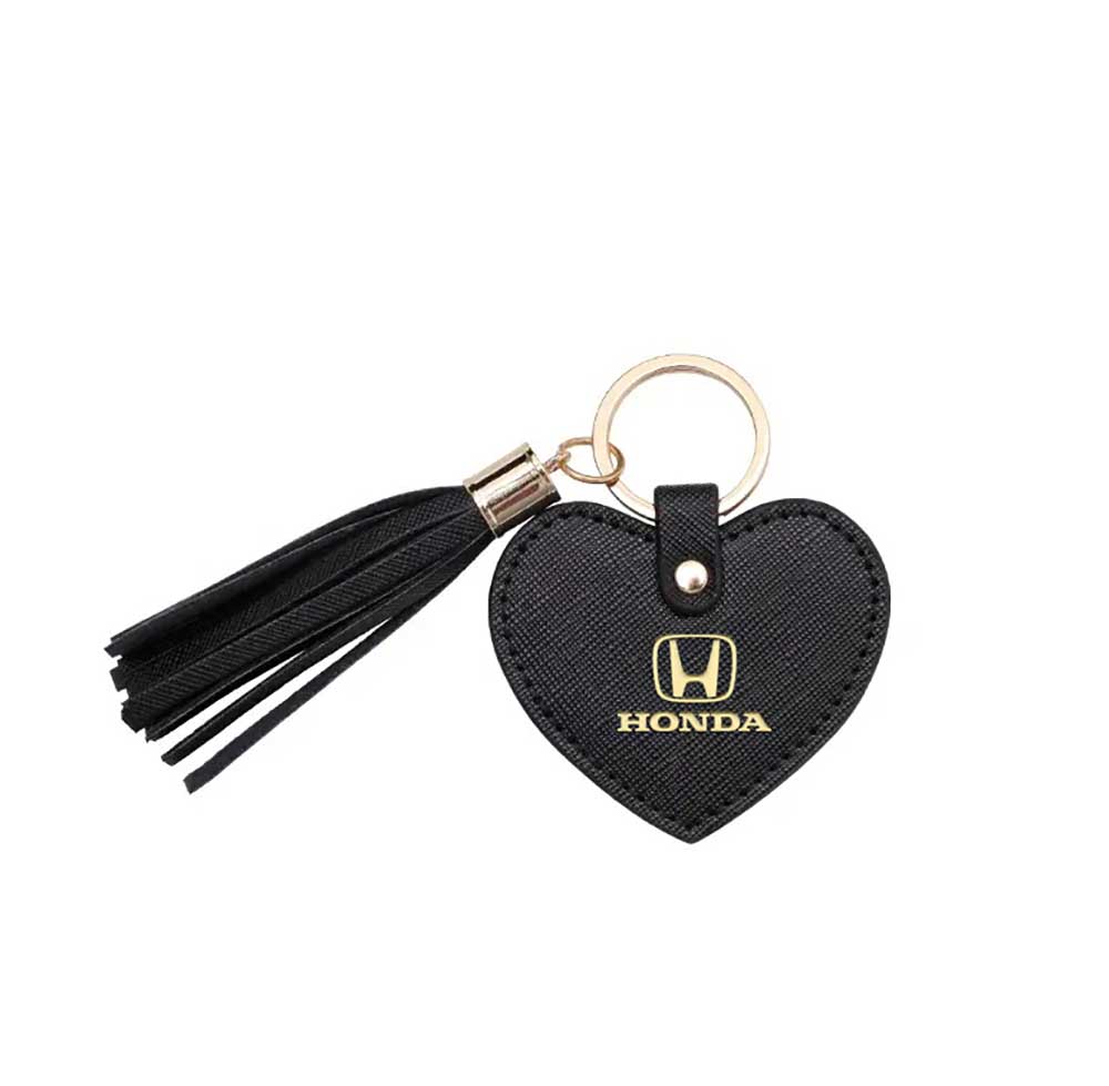 Honda Black Heart Tassel Keyring