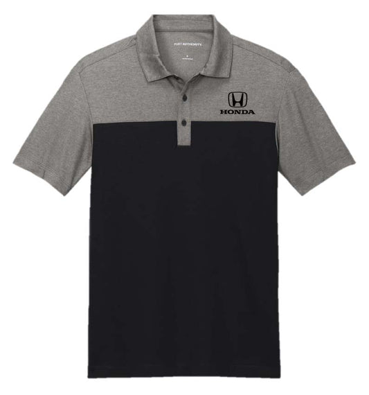Honda Logo Color Block Polo Grey //speedgear.com/cdn/shop/files/HM6201.jpg?v=1781875535