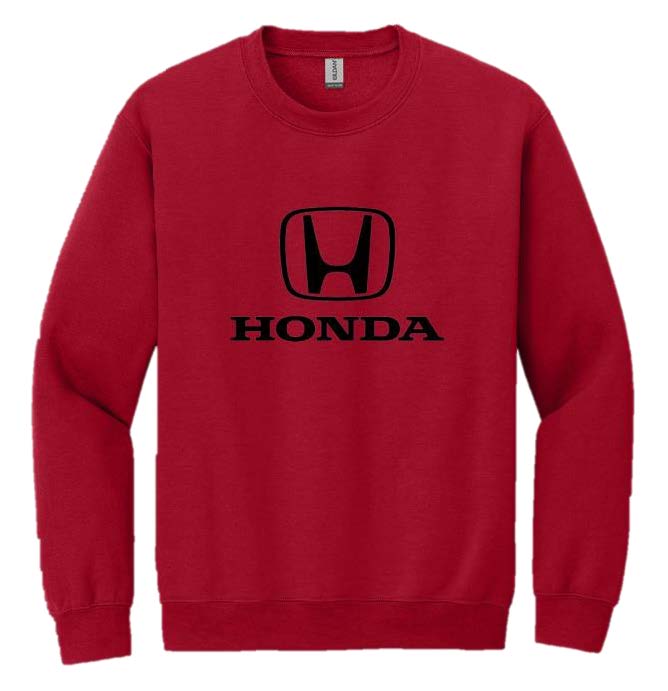 Honda Racing Logo Crewneck Sweatshirt Red