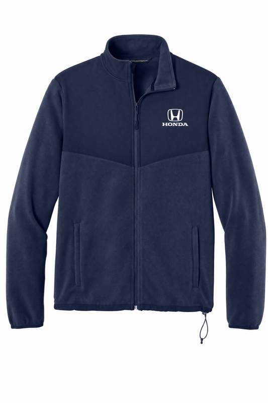Honda Racing Lightweight Fleece Jacket Navy //speedgear.com/cdn/shop/files/HM6412-F180TrueNavyFlatFront_honda_wordmark.png?v=1787749890