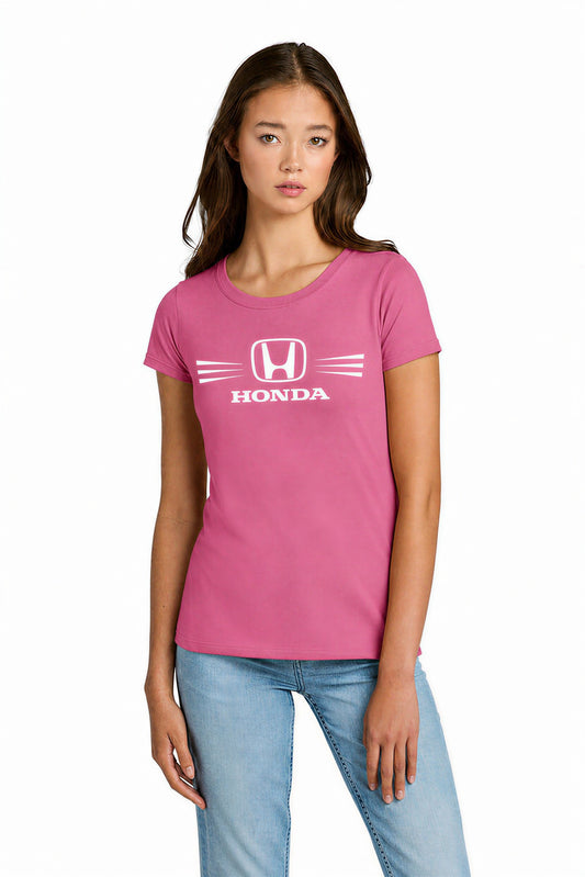 Honda Racing Ladies Round Neck Tee Hot Pink //speedgear.com/cdn/shop/files/HM6630-NL1510HotPinkModelFront.jpg?v=1784041377