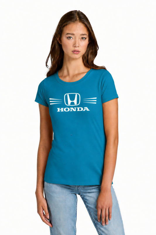 Honda Racing Ladies Round Neck Tee Tahiti Blue //speedgear.com/cdn/shop/files/HM6637-TahitiBlue-0-NL1510TahitiBlueModelFront.jpg?v=1784043278