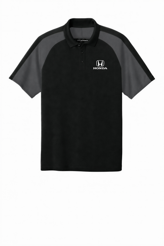 Honda Logo Color Block Polo Grey/Black //speedgear.com/cdn/shop/files/Honda-black-gray-polo-logo-higher.png?v=1790263841