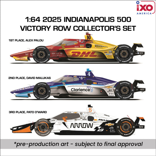 1:64 Indianapolis 500 Podium 3-Car Set 2025 (Pre-Order)