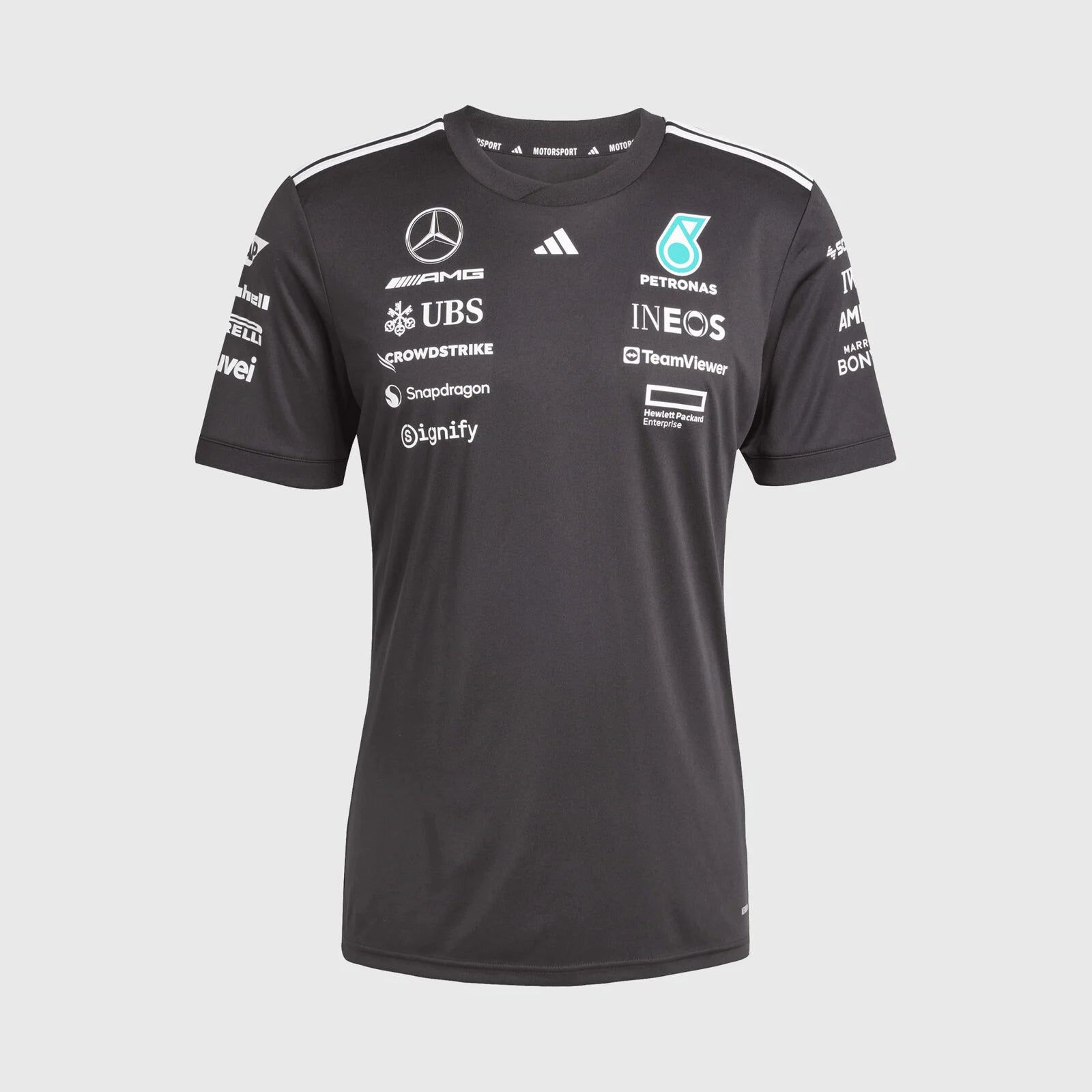 Mercedes AMG F1 Team Driver Jersey 2025 Black – Speedgear Mercedes AMG F1 Team Driver Jersey 2025 Black – Speedgear
