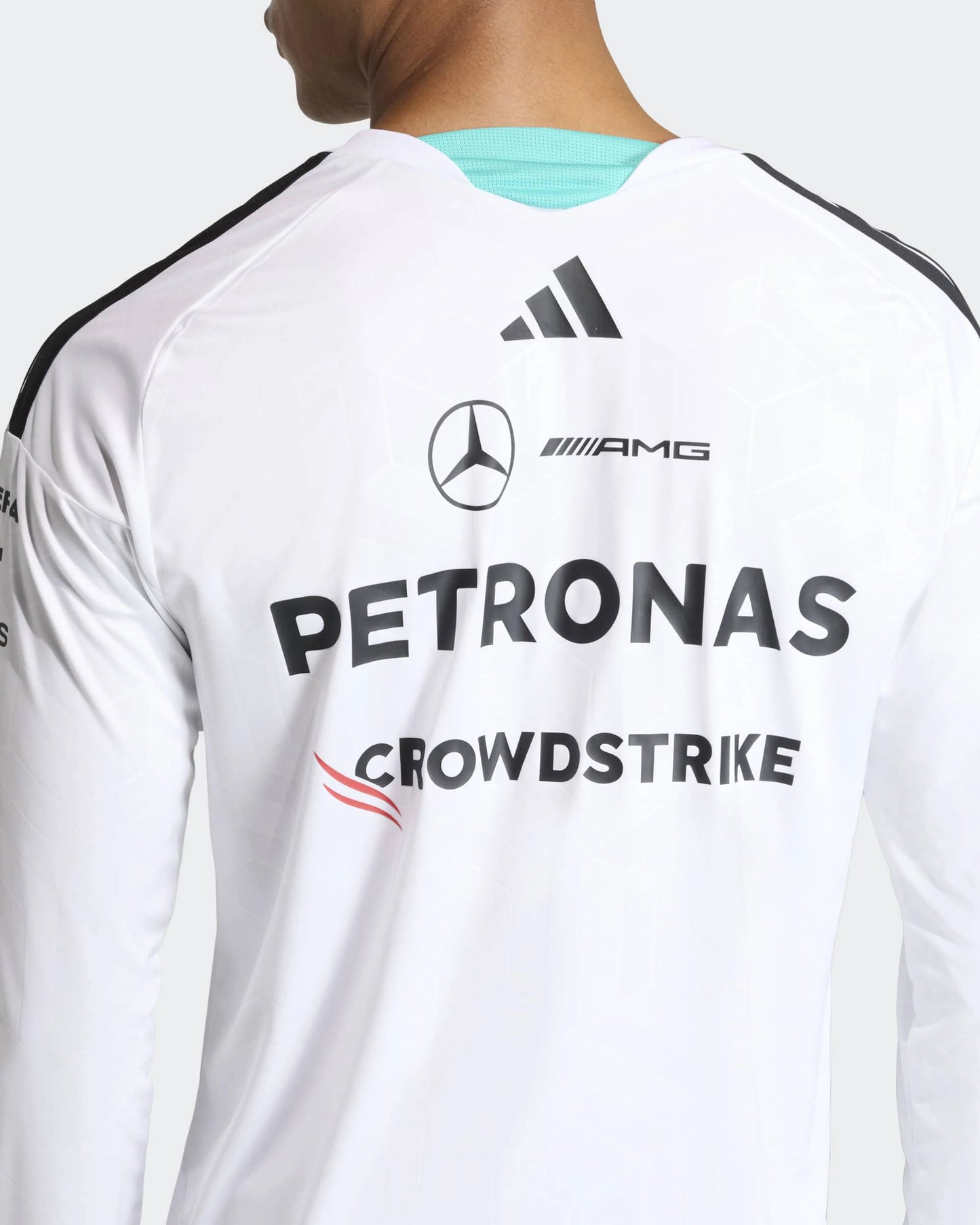 Adidas Mercedes AMG F1 Long Sleeve Team Jersey White