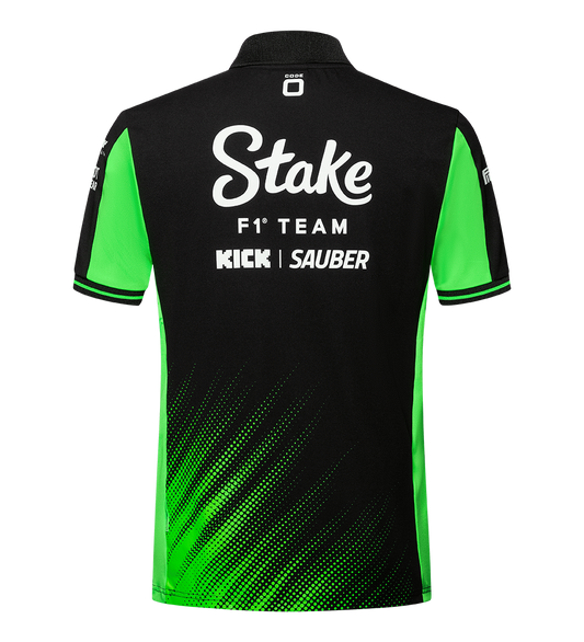 Stake F1 Kick Sauber Team Polo Shirt 2025 Black