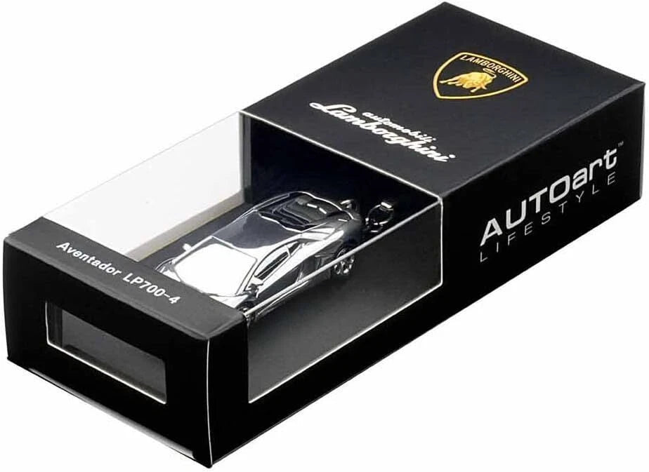 Lamborghini Aventador LP700-4 Keychain Chrome