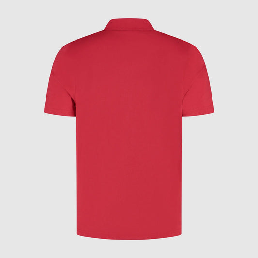 Scuderia Ferrari F1 Shield Polo Shirt Cherry Red //speedgear.com/cdn/shop/files/701232789001_pp_01_Ferrari.webp?v=1775748298