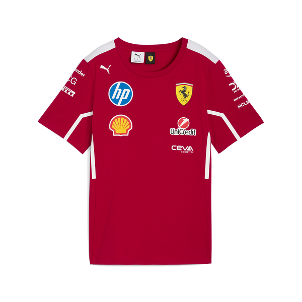 Formula 1 Ferrari Team Tシャツ Scuderia Ferrari F1 Replica Kids Team Tee 2025 Red – Speedgear