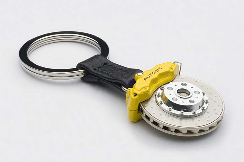 Autoart 6 Pots Caliper Brake Disc Keychain Yellow