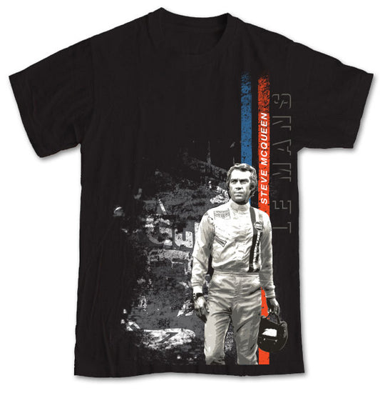 Steve McQueen Le Mans Black Tee Shirt