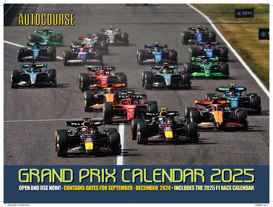 2025 Autocourse Grand Prix Wall Calendar