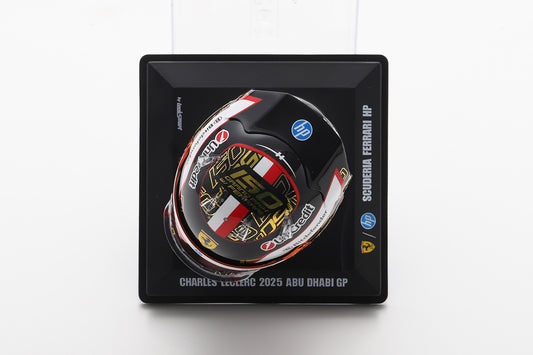 2025 Scuderia Ferrari Charles LeClerc Abu Dhabi 1:5th Scale Helmet //speedgear.com/cdn/shop/files/AH6910.jpg?v=1787659698