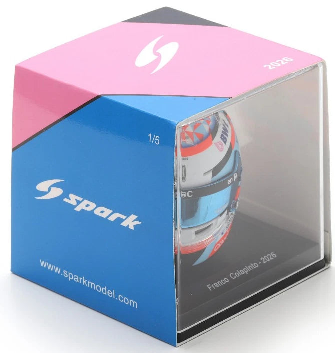 1:5th Scale BWT Alpine F1 Franco Colapinto 2026 Mini Helmet