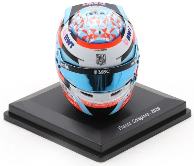 1:5th Scale BWT Alpine F1 Franco Colapinto 2026 Mini Helmet