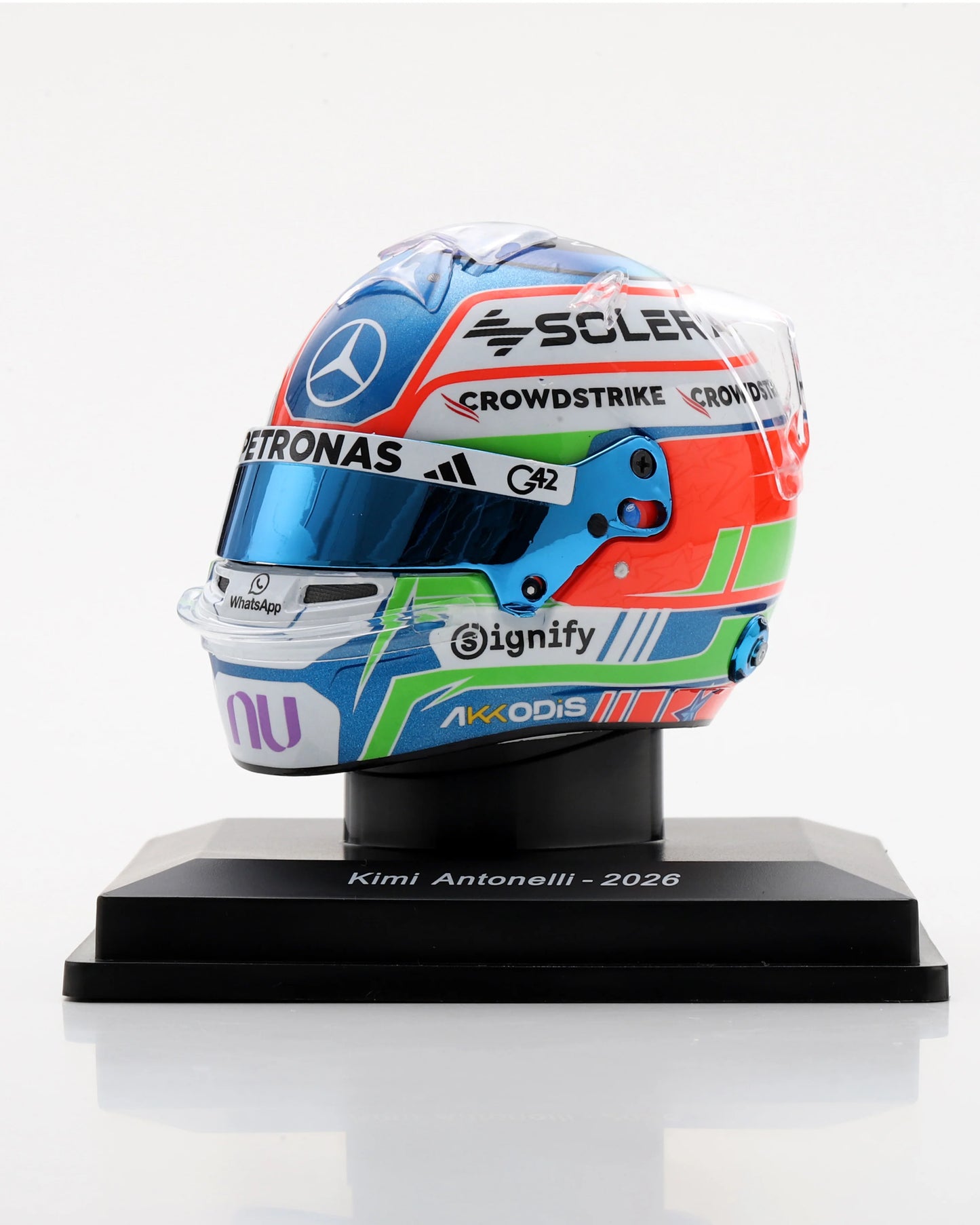 1:5th Scale Mercedes AMG Petronas F1 Kimi Antonelli 2026 Mini Helmet