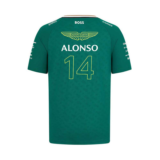 Aston Martin F1 2024 Fernando Alonso Tee Shirt Green