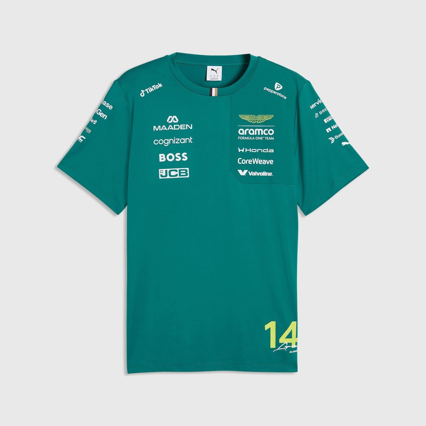 Aston Martin F1 Replica Alonso #14 Tee Shirt 2026 Green