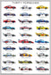 Thirty Porsches Poster