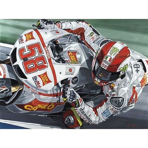 Marco Simoncelli Honda #58 Giclee