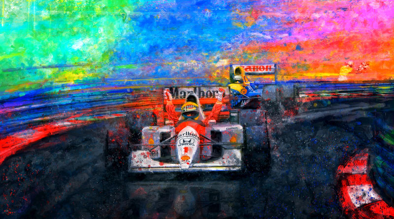 Ayrton Senna Monaco 1992 Canvas Print