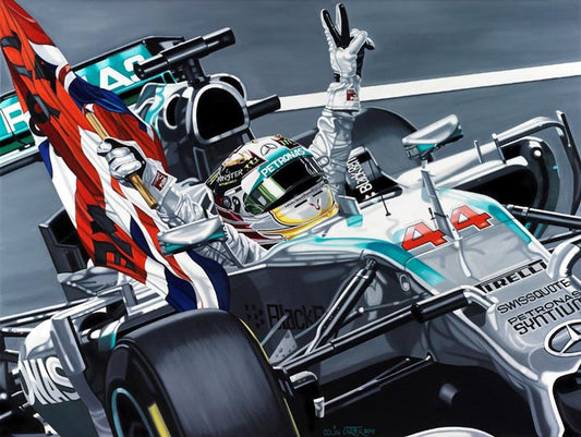 Lewis Hamilton Young Lionheart Mercedes AMG Giclee Print