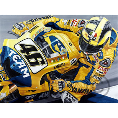 Yamaha Rossi Peoples Champion Lithograph