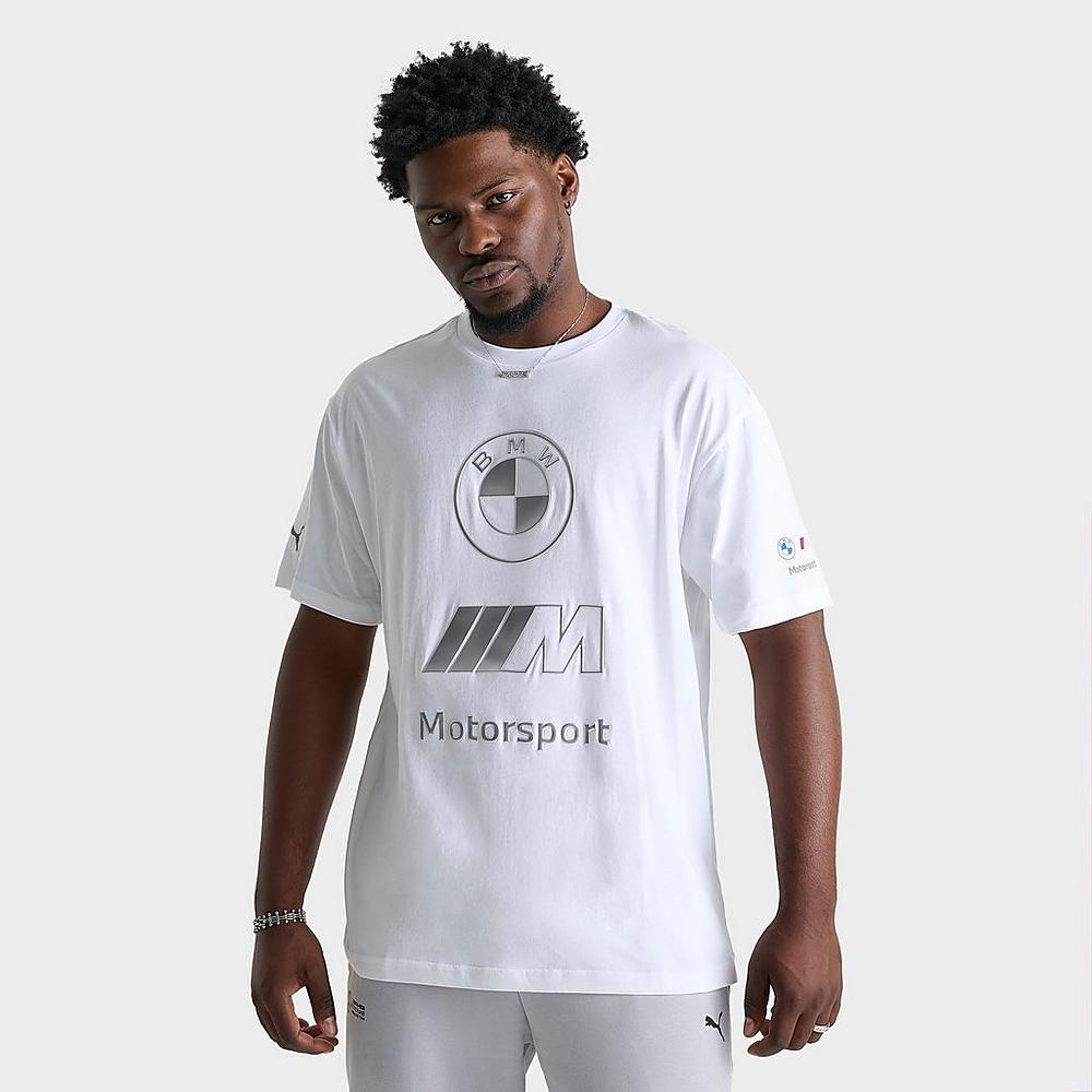 BMW M Motorsport Stacked Lux Logo Tee White