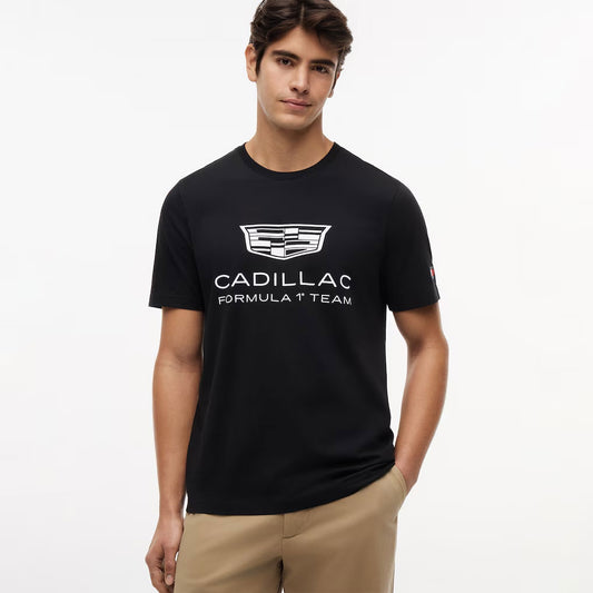 Cadillac F1 Racing Crest Logo Tee Shirt Black //speedgear.com/cdn/shop/files/CA6117.jpg?v=1771264789