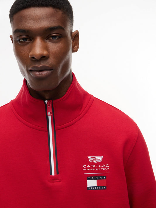 Cadillac F1 Racing 1/4 Zip Team Sweatshirt Red //speedgear.com/cdn/shop/files/CA6313.webp?v=1771266682