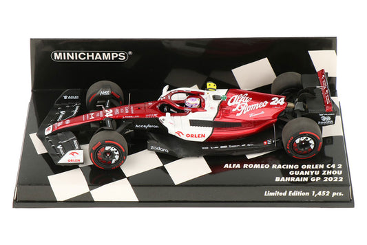 1:43rd Alfa Romeo Racing C42 Guanyu Zhou #24 2022 Bahrain GP