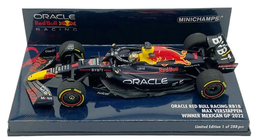 1:43rd Oracle Red Bull Racing RB18 Max Verstappen Mexican GP Win 2022 //speedgear.com/cdn/shop/files/DM2893-1.webp?v=1776165477